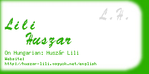 lili huszar business card